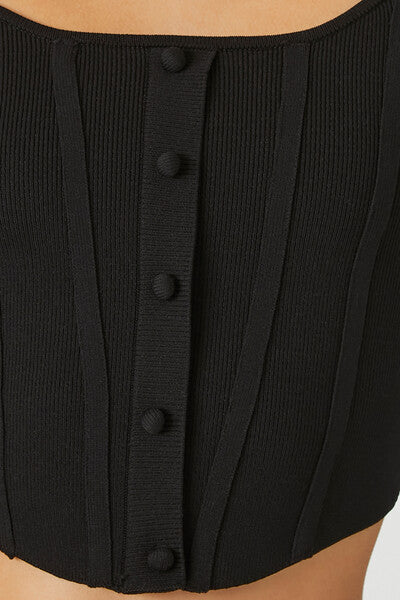 Sweater-Knit Seam Crop Top - Image 5