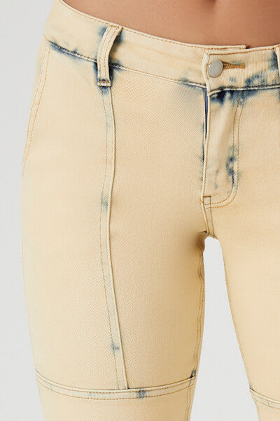 Bleach Wash Flare Jeans - Image 4