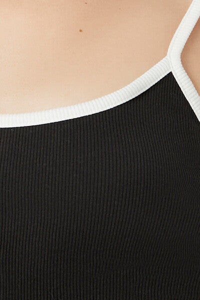Ribbed Knit Ringer Cami Bodysuit - Image 6