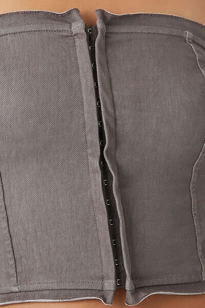 Cropped Zip-Up Tube Top - Image 5