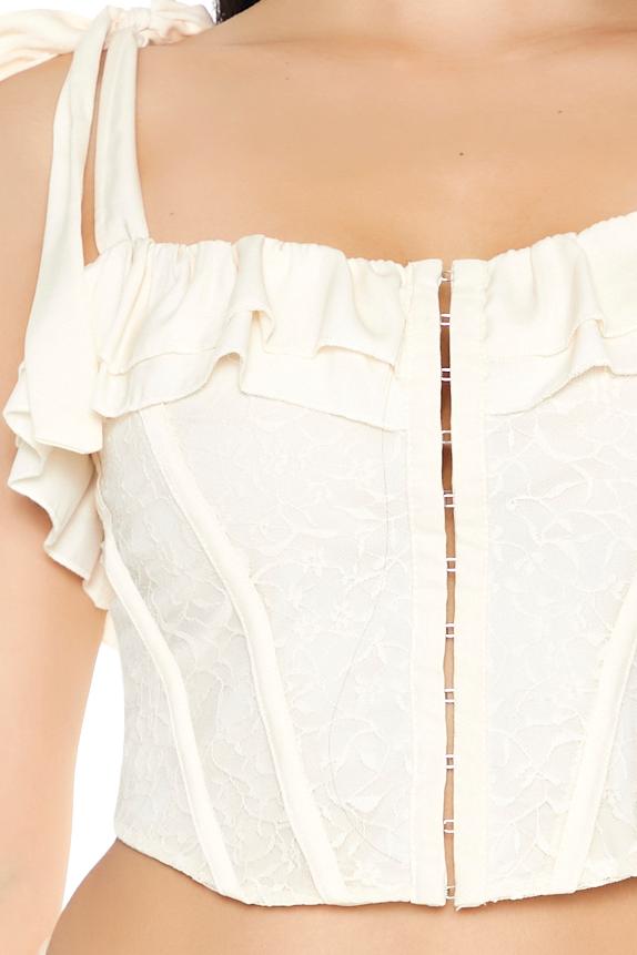 Lace Tie-Strap Corset Top - Image 15