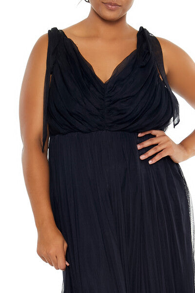 Plus Size Tiered Tie-Strap Maxi Dress - Image 7