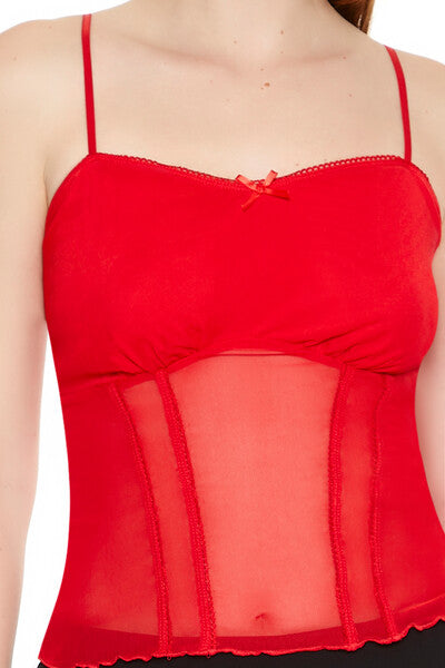 Sheer Mesh Bow Cami - Image 10