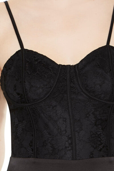 Satin & Lace Bustier Jumpsuit - Image 4