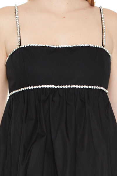 Rhinestone Babydoll Mini Dress - Image 10