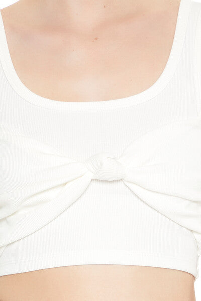 Cropped Bow Tank Top - Image 5