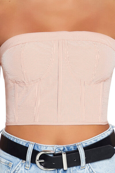 Striped Tube Crop Top - Image 3