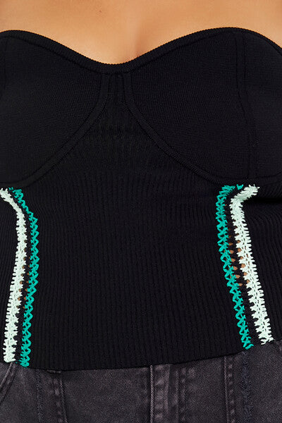 Plus Size Embroidered Tube Top - Image 3