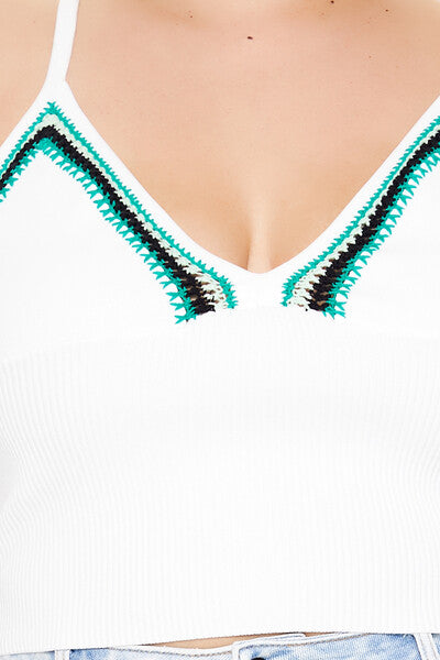 Plus Size Embroidered Sweater-Knit Cami - Image 3