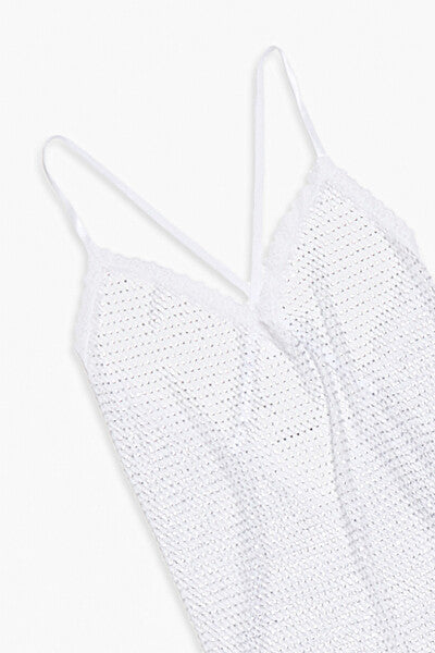 Plus Size Sequin Lingerie Slip Dress - Image 3