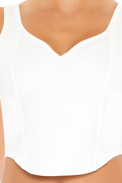 Ponte Knit Corset Crop Top - Image 10