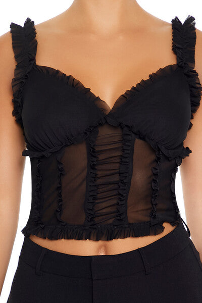 Shirred Mesh Cami - Image 3