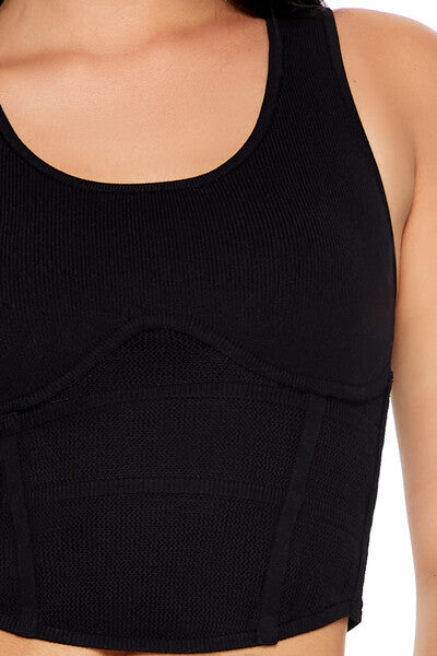 Sweater-Knit Corset Tank Top - Image 10
