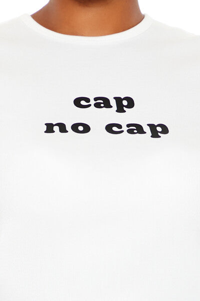 Plus Size Cap No Cap Baby Tee - Image 3