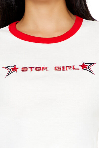 Star Girl Ringer Baby Tee - Image 3