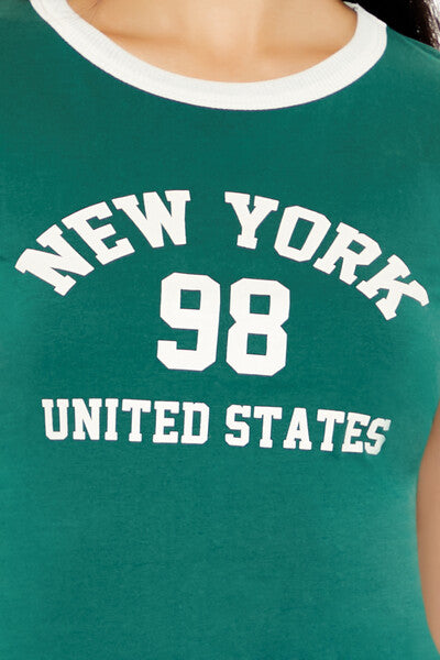 New York Cropped Ringer Tee - Image 3
